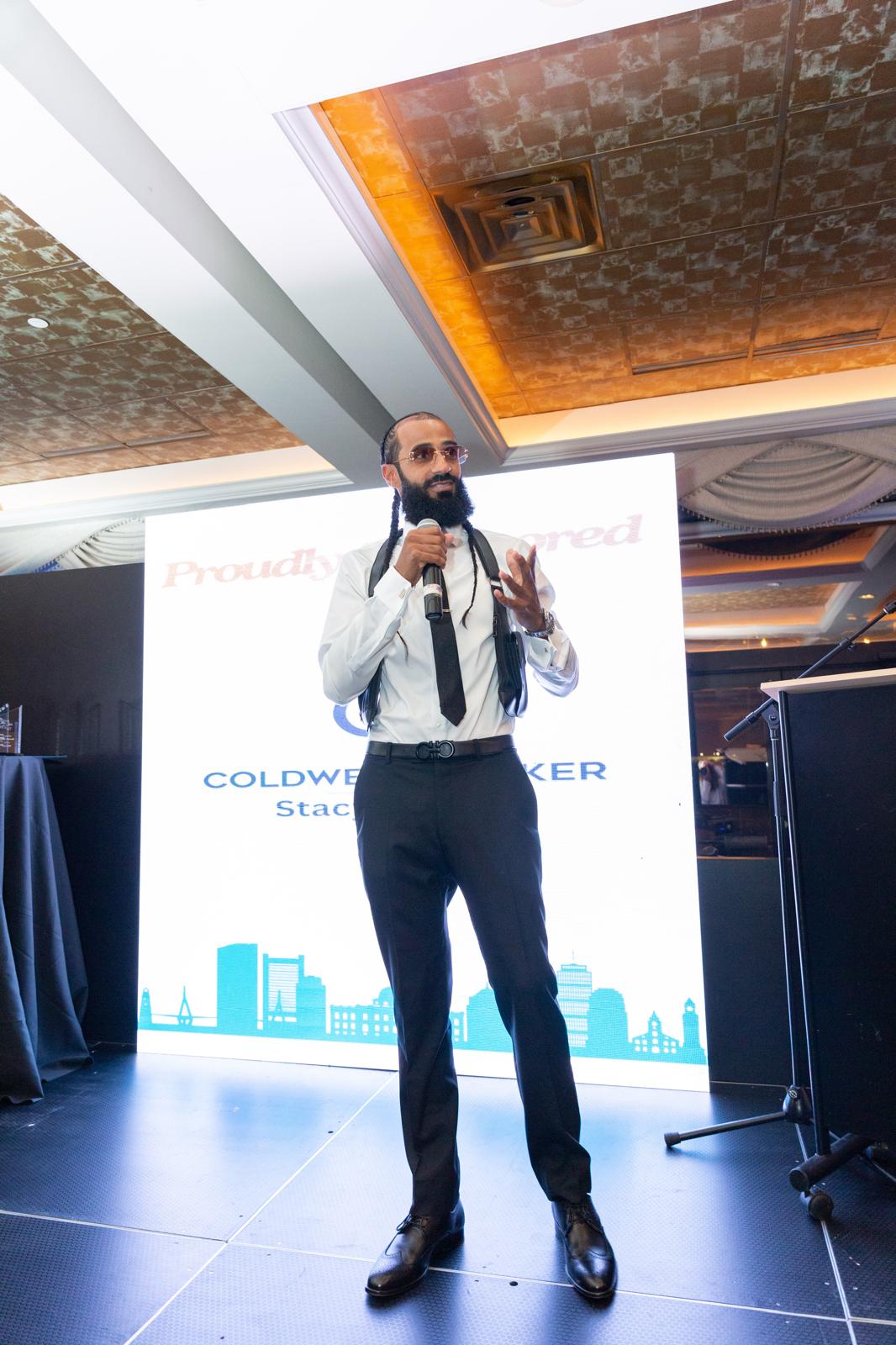 Pretty Brandao at a speaking event