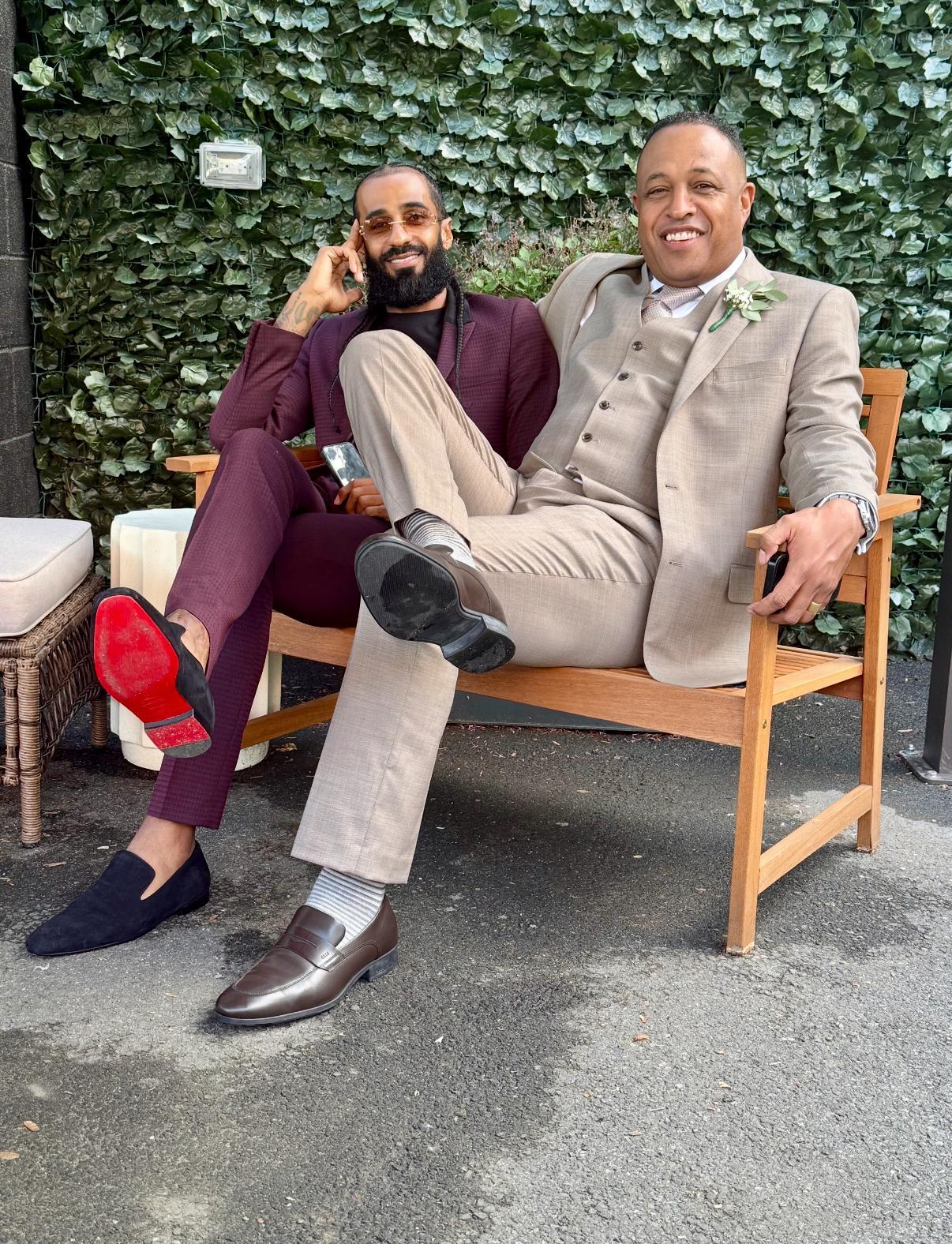 Pretty Brandao with his uncle Bishop Angel Barbosa